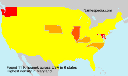 Surname Krhounek in USA Surname Krhounek in USA