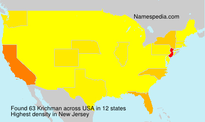Surname Krichman in USA Surname Krichman in USA