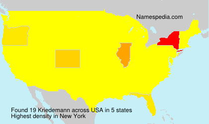 Surname Kriedemann in USA Surname Kriedemann in USA
