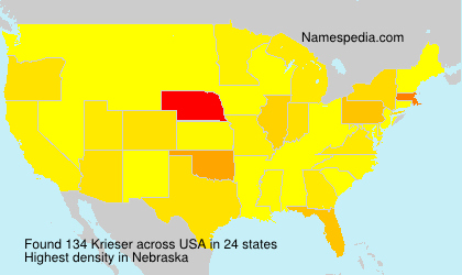 Surname Krieser in USA Surname Krieser in USA