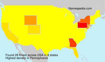 Surname Kriest in USA Surname Kriest in USA