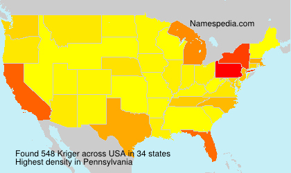 Surname Kriger in USA Surname Kriger in USA