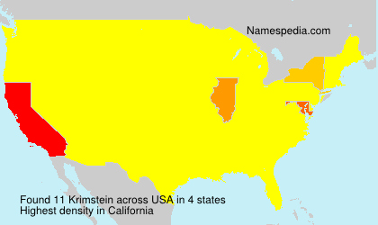 Surname Krimstein in USA Surname Krimstein in USA