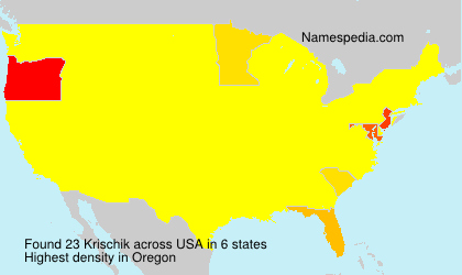 Surname Krischik in USA Surname Krischik in USA