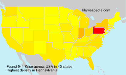 Surname Krise in USA Surname Krise in USA