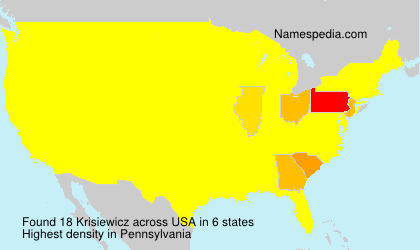 Surname Krisiewicz in USA Surname Krisiewicz in USA
