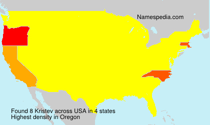 Surname Kristev in USA