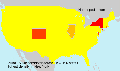 Surname Kristjansdottir in USA Surname Kristjansdottir in USA
