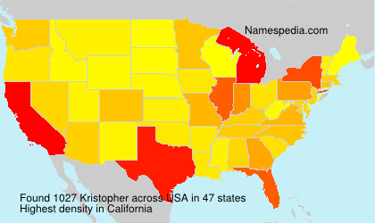 Surname Kristopher in USA Surname Kristopher in USA