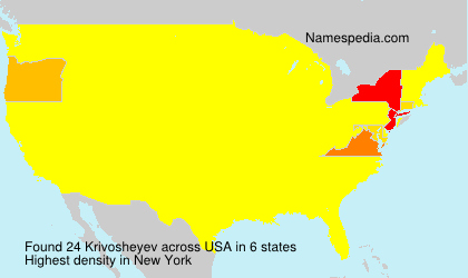 Surname Krivosheyev in USA Surname Krivosheyev in USA