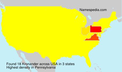 Surname Kronander in USA Surname Kronander in USA