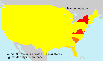 Surname Kronimus in USA Surname Kronimus in USA