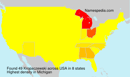 Surname Kropaczewski in USA Surname Kropaczewski in USA