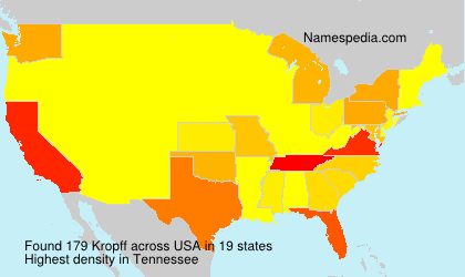 Surname Kropff in USA Surname Kropff in USA