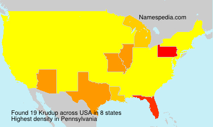 Surname Krudup in USA Surname Krudup in USA