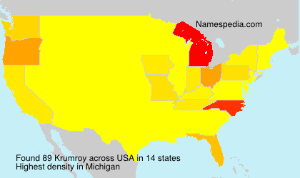 Surname Krumroy in USA Surname Krumroy in USA