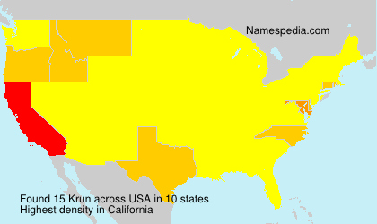 Surname Krun in USA Surname Krun in USA