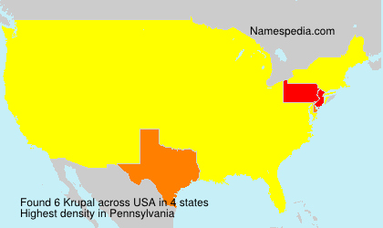 Surname Krupal in USA Surname Krupal in USA