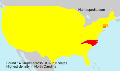 Surname Krupel in USA Surname Krupel in USA