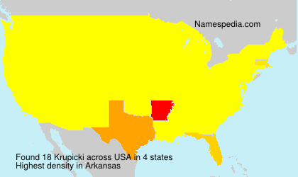 Surname Krupicki in USA Surname Krupicki in USA