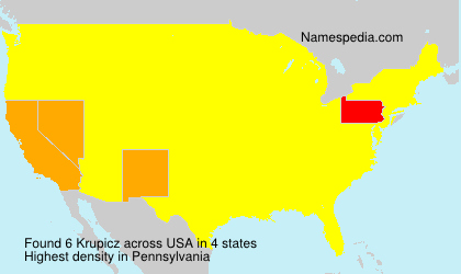 Surname Krupicz in USA Surname Krupicz in USA