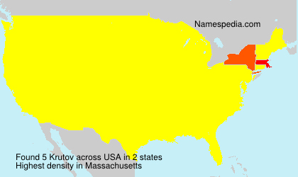 Surname Krutov in USA