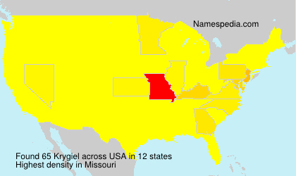 Surname Krygiel in USA Surname Krygiel in USA