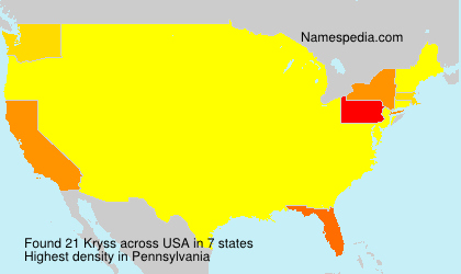 Surname Kryss in USA Surname Kryss in USA
