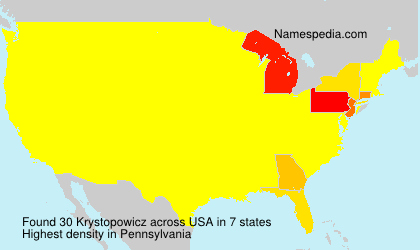 Surname Krystopowicz in USA Surname Krystopowicz in USA
