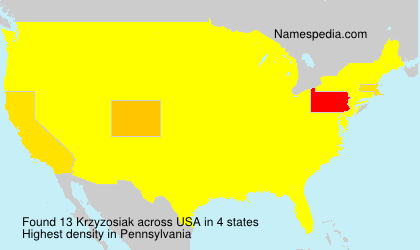 Surname Krzyzosiak in USA Surname Krzyzosiak in USA