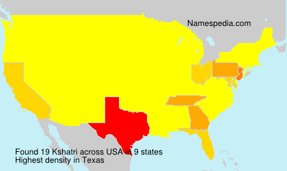 Surname Kshatri in USA Surname Kshatri in USA
