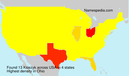 Surname Ksiezyk in USA Surname Ksiezyk in USA