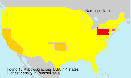 Surname Kubowski in USA Surname Kubowski in USA