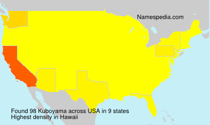 Surname Kuboyama in USA Surname Kuboyama in USA