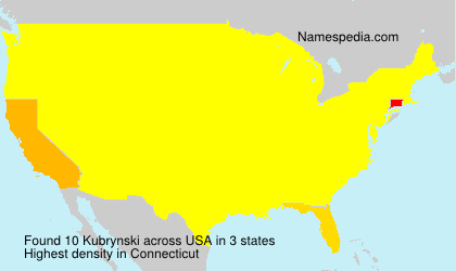 Surname Kubrynski in USA Surname Kubrynski in USA