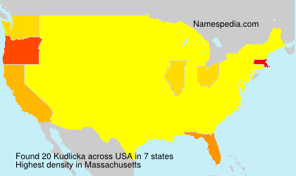 Surname Kudlicka in USA Surname Kudlicka in USA