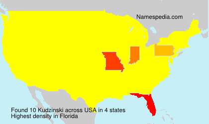 Surname Kudzinski in USA Surname Kudzinski in USA