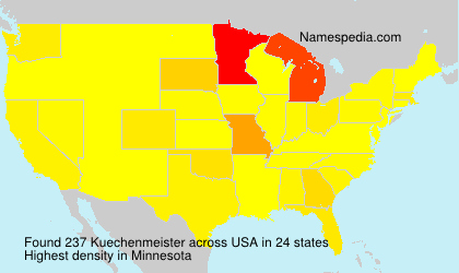 Surname Kuechenmeister in USA Surname Kuechenmeister in USA