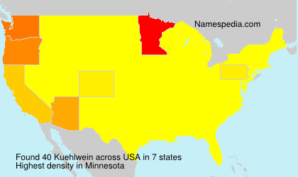 Surname Kuehlwein in USA