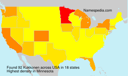Surname Kukkonen in USA Surname Kukkonen in USA