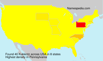 Surname Kuklentz in USA Surname Kuklentz in USA