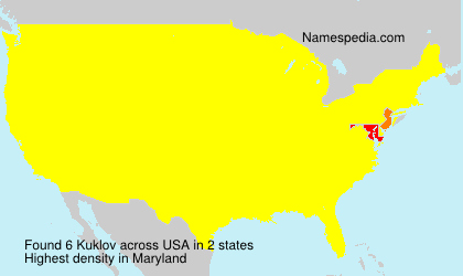 Surname Kuklov in USA Surname Kuklov in USA
