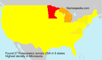 Surname Kulaszewicz in USA Surname Kulaszewicz in USA