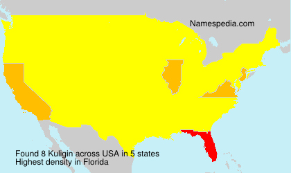 Surname Kuligin in USA Surname Kuligin in USA