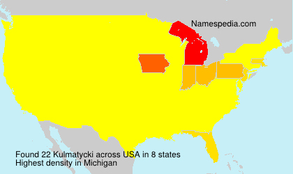 Surname Kulmatycki in USA Surname Kulmatycki in USA