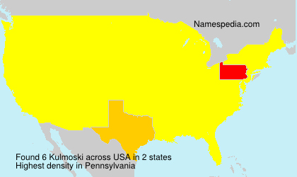 Surname Kulmoski in USA