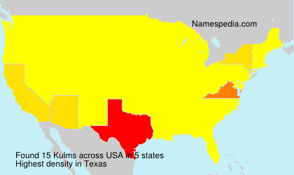Surname Kulms in USA Surname Kulms in USA