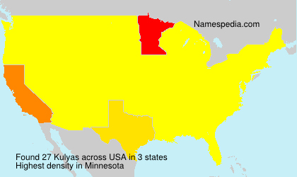 Surname Kulyas in USA
