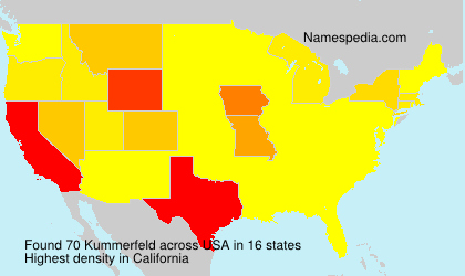 Surname Kummerfeld in USA Surname Kummerfeld in USA