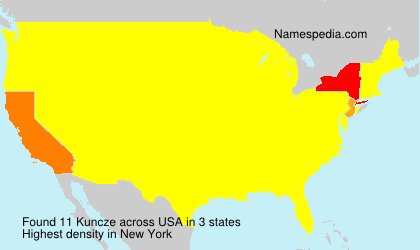 Surname Kuncze in USA Surname Kuncze in USA